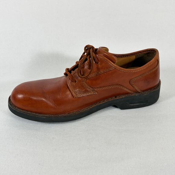 Clarks Shoes Men\'s 10 Cognac Brown Leather Oxford Lace Up Casual Loafers main image 10